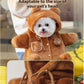 Cat Puppy Plush Outing Backpack Cute Bear Bee Design Anti-Escape Bag for Kitten Cat Small Dog Gift Choice