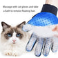 Zoocozy 2 in 1 Pet Hair Removal Glove for Cat Dog, Indoor Cat Grooming Gloves, Pet Washing Brush for Shedding Massage - Double-Sided Available(Dark Blue)