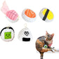 5 Pack Sushi Cat Toys, Interactive Catnip with Bells Inside Kitten Boredom Relief, Soft and Durable, Indoor Kitty Exercise Pet Toys