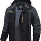 MAGCOMSEN Men's Hooded Windproof Water Resistant Rain Jacket Windbreaker 5 Pockets for Hiking,Fishing,Travel
