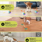 Interactive Dog Toys, Automatic Moving and Rolling LED Light Up Dogs Ball with Rope, Motion-Activated Wicked Ball for Small Medium Pup, Stimulation Toy for Boredom Relief