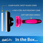 DakPets Stainless Steel Pet Deshedding Tool - Grooming Brush for Cats and Dogs, Removes Trapped Hair, Reduces Shedding by Up to 95%, All Hair Types, Includes Protective Blade Cover, Pink, 4 inches