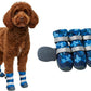 Spark Paws Dog Shoes, Waterproof Dog Boots for Medium to Large Dogs, Non Slip, Breathable Dog Booties and Paw Protectors - 4PCS Doggie Hiking Boots with Reflective Straps, Blue Camo, Size 4