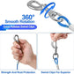 10FT Heavy Duty Dog Tie Out Cable for Large Dogs up to 125lbs, Durable Runner Tether Line (Blue)