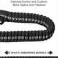 Heavy Duty Dog Leash, 4-6FT Shock Absorbing Dog Leashes with Traffic Handle and Comfortable Padded Handles, Advanced Easy Metal Clip, No Pull Reflective Leash for Medium Large Dogs That Pull (Black)