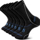 BULLIANT Compression Socks for Men 6Pairs, Athletic Crew Socks Cushioned For Men Sports Running-Arch Support