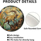 Lygond Metal Sign Tin Sign Circular Stained Glass Mountain Goat Garden Metal Sign For Bar 8×8 Inches