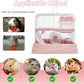 PINVNBY 2-Tier Dwarf Hamster Cage, Travel Portable Mouse Cage Gerbil Cages and Habitats Small Animal Carrier with Castle House Running Exercise Wheels, Water Bottle and Food Dis