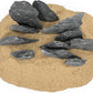 Natural Slate Stone Rocks 2 to 8 inch Aquariums Stone for Aquascaping,Terrariums, Reptile Enclosures,Paludariums,and Gardens-20lb