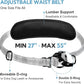 Hands Free Dog Leash, Adjustable Waist Belt with Double Padded Handles, Retractable Bungee for Medium & Large Dogs, Waist Leash for Dog Walking, Running, No Pull, Grey