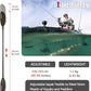 Angler Kayak Paddles Aluminum Paddle with Plastic Blades and Paddle Leash, Floating Adjustable Fishing Kayak Oars, 3 Piece, 230-250cm/90-98 inch