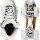 Roller Skates for Women or Men with Height Adjustable Rubber Stoppers Retro Suede Quad Roller Skates for Outdoor and Indoor
