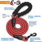 No Pull Dog Harness Adjustable Reflective Oxford Easy Control Medium Large Dog Harness with A Free Heavy Duty 5ft Dog Leash (M (Neck: 14.5"-20.5", Chest: 22"-28"), Red Harness+Leash)
