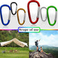30PCS Aluminum Carabiner Clips, 2" D Shape Spring Snap Hooks Carabiner with 30PCS Keyring Keychain Hook