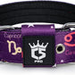 TSPRO Tactical Dog Collar 1.5 Inch Wide Thick Dog Collars with Heavy Duty Metal Buckle, Durable, Strong, Adjustable for Medium to Large Dogs (Constellation Purple M)