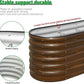 SnugNiture Galvanized Steel Raised Garden Bed, 6x2x2 ft, Outdoor Oval Deep Root Planter Box for Growing Vegetables, Flowers and Fruits