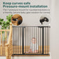 Cumbor 36" Extra Tall Baby Gate for Stairs, 29.7-48" Wide Dog Gates for Doorways, Auto Close Safety Gate for Babies and Pets, Easy Install, Pressure Mounted, Fits Doorways, Stairs, Entryways, Black