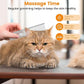 2Pcs Stainless Steel Dog Comb, Round Tooth Cat Comb with 2 Tooth Widths, Metal Combs for Removing Knots and Tangles, Grooming Tool for Long and Short Hair Pets, 7.5 IN Silver