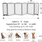 ZJSF Freestanding Dog Fence Indoor, Foldable Dog Gate for Doorways, Stairs or Hallways, Sturdy Wood Extra Wide Pet Gate with Support Feet for The House, Grey, 32 "Height-6 Panels