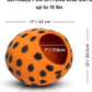 Woolygon Premium Felt Cat Cave Bed - Polka Dot Series - Wool Kitty Beds Handcrafted Kitten Caves Bed for Indoor Cats - Eco-Friendly Merino Wool, Foldable Cat Hideaway Cat Houses (Orange/Black Dots)