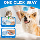 Dog Bath Brush, Silicone Pet Bath Brush with Soap Dispenser,Deep Cleansing & Gentle Massage for Dogs & Cats, Suitable for Long & Short Hair, Easy Grip, Bathing & Grooming(Blue)