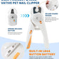 Pet Nail Clipper with Light for Cats & Small Dogs Puppies, Ultra Bright LED to Illuminate Nail Bloodline to Avoid Over Cutting, Extra-Sharp and Durable Cat Claw Trimmer with Nail File (White)