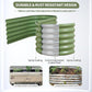 Galvanized Raised Garden Bed Outdoor- 2 Pcs Raised Beds for Gardening| Metal Planter Box, Steel Raised Garden Bed Kit with Gloves for Vegetables, Flower, Herbs (6x2x1.4FT, Green)