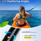 OCEANBROAD Kayak Paddle 86in/218cm, 90.5in/230cm Alloy Shaft 2-Piece Floatable Kayak Oar for Kayaking Canoeing Boating