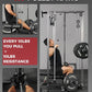 Mikolo Smith Machine Home Gym Power Cage (1:1 Ratio Strength Trainer) (Space Saving Design) (with 8 Free Attachments) Squat Rack for Full Body Training