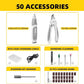 Dog Nail Grinder and Clippers - Upgraded 3-Speed Electric Rechargeable Pet Nail Trimmer with LED Light Super Quiet Paws Grooming Kit Painless Grinding Tool for Large Medium Small Dogs & Cats