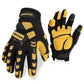 JUMPHIGH Safety Work Gloves, Synthetic Leather Impact-Resistant Heavy Duty Mechanic Gloves, Sensitive Touch Screen, Flexible Grip Gloves for Work (L)