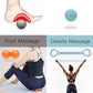 Massage Ball, Lacrosse Ball Massage Ball Therapy for Myofascial Release, Ball for Plantar Fasciitis Relief, Hard Ball,with Extra Soft Peanut Ball,Stretch Band