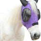 Stretchy Horse Fly Mask for Horses, Soft Lycra Equine Mesh Mask, Elasticity Horse Face Covering, Breathable&UV Protection, Violet, Cob