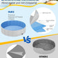Portable Dog Pool PVC Pet Swimming Pool Bathtub Collapsible Dog Pool, Hard Plastic Pool for Pets to Swim and Bath (M-40"x 12" Light Grey)