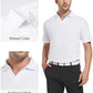Esabel.C Jacquard Golf Shirts for Men Moisture Wicking Short Sleeve Performance Dry Fit Active Mens Polo Shirts