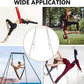TECSPEC 9.6 FT/115.3 Inch Adjustable Height Aerial Yoga Frame & Hammock, Professional Swing Stand with 18 FT/33FT Aerial Silk, 550lbs Max Capacity