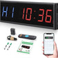 15'' Bluetooth Gym Timer Clock for Home Gym Digital Display Gym Clock Stopwatch Interval Workout Timer Adjustable Buzzer Volume with Remote and APP Control for Sport Boxing Fitness Kitchen