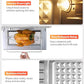 28QT Air Fryer Toaster Oven Combo, Large 12-in-1 Convection Countertop Oven with Next-Gen HeatWave Convection, 3-Layer Cooking, Rotisserie for Chicken, Fits 11" Pizza, Full Accessories, Sparkle Black