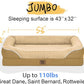Washable Orthopedic Large Dog Bed - XL Large Dog Bed with Removable Bolsters Cover Foam Support Big Dogs Beds Non-Slip Bottom & Waterproof Pet Beds