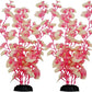 16 Inch Aquarium Fish Tank Plant Betta Fish Tank Decor,2 Pack Silk Aquarium Plants for Aquarium Decoration (White-Pink)