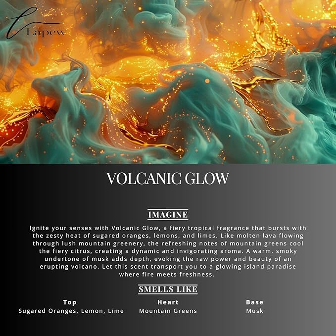 Volcanic Glow Carpet Freshener Powder Refill 36 oz | Powerful Odor Eliminator for Home | Upholstery Deodorizer | Carpet Deodorizer | Pet Urine | Cat Litter Box | Volcano Fragrance