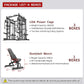 Smith Machine with Cable Crossover System, Multi-Function Power Cage Squat Rack for Home Gym, Power Rack and Packages Weight Sets.