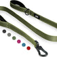 TwoEar 6FT 1IN Strong Green Dog Leash with 2 Padded Handles, Traffic Handle Extra Control, Comfortable Soft Dual Handle, Auto Lock Hook, Reflective Walking Lead for Small Medium and Large Dogs