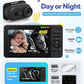 Wireless Baby Car Camera with 1080P Advanced Night Vision and 32H Battery, No Wi-Fi Needed Easy Setup Car Baby Monitor with Video Recording Adjustable Angle, Newborns Travel Essentials Gifts
