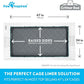 Paw Inspired Critter Box Washable Cage Liner, Reversible Fleece Bedding with Raised Sides for Guinea Pigs and Other Small Animals (Midwest, Gray/Blue)