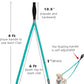 PetBonus Two Point Control Dog Leash, Works with No Pull Harnesses, No Tangle Dog Training Leashes, No Pull Padded and Reflective Walking Lead,Converts to Single Leash for Medium Large Dogs(Turquoise)