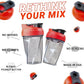 HELIMIX 1.5 Vortex Blender Shaker Bottle Holds Upto 20oz | No Blending Ball or Whisk | USA Made | Portable Pre Workout Whey Protein Drink Shaker Cup | Mixes Cocktails Smoothies Shakes | Top Rack Safe