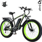 Peak 2000W Electric Bike for Adults 27 MPH 48V15Ah Removable Battery Max 40-80 Miles E Bike 26" Fat Tire Ebike Shamano 21-Speed All Terrain for Mountains Snow Sand Road