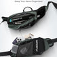 WATERFLY Fanny Pack Waist Bag: Hiking Water Bottle Holder with Strap Waist Pack for Women Men Hydration Hip Packs for Running Walking Traveling-Black & Gray