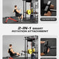 Mikolo Smith Machine, Multi-Function Power Cage with Dual Pulley System, Vertical Leg Press Attachment, Squat Rack Power Rack with More Training Attachment for Home Gym